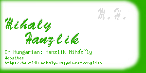 mihaly hanzlik business card